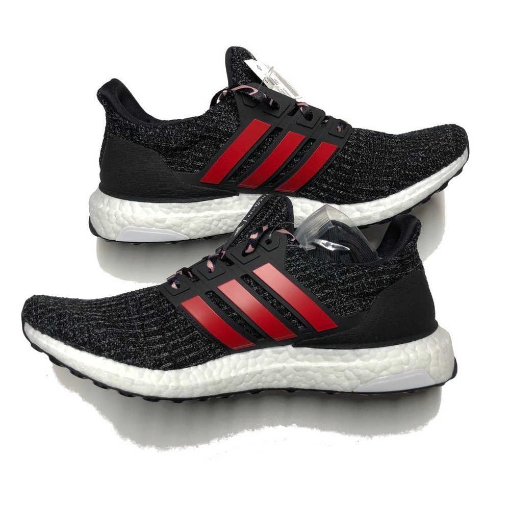 adidas Ultraboost Core Black / Scarlet Mens Shoes - Picture 3 of 6